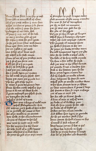Ms326 f25r, Confessio Amantis av John Gower (penna och bläck på veläng) av English School