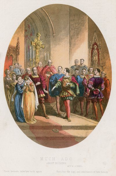 Much Ado about Nothing, Act IV scen i av English School