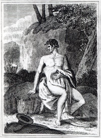 Mungo Park i Afrika, en illustration från "Resor i Afrikas inre distrikt: utförda under åren 1795, 1796 och 1797", publicerad 1816 (tryck) av English School