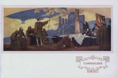 Muralmålningar i Peter Robinsons restaurang: Tannhauser (färglitografi) av English School