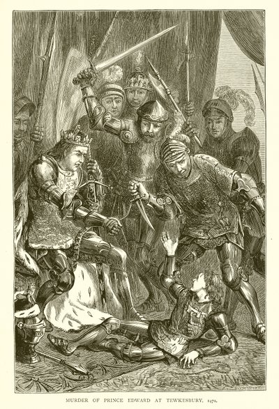 Mordet på prins Edward i Tewkesbury, 1471 av English School