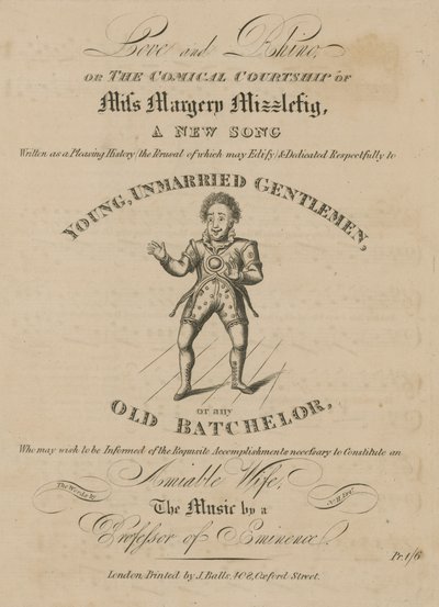 Musikmusik för Love and Rhino, eller The Comical Courtship of Miss Margery Mizzlefig av English School