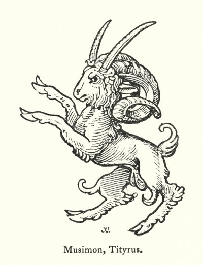 Musimon, Tityrus (gravyr) av English School