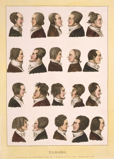 Nabobs, pub.1811 (färgad gravyr) av English School