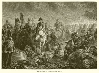 Napoleon i Waterloo, 1815 av English School
