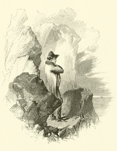 Napoleon i exil (gravyr) av English School