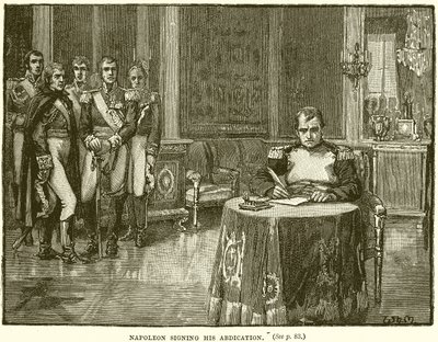 Napoleon undertecknar sin abdikation av English School