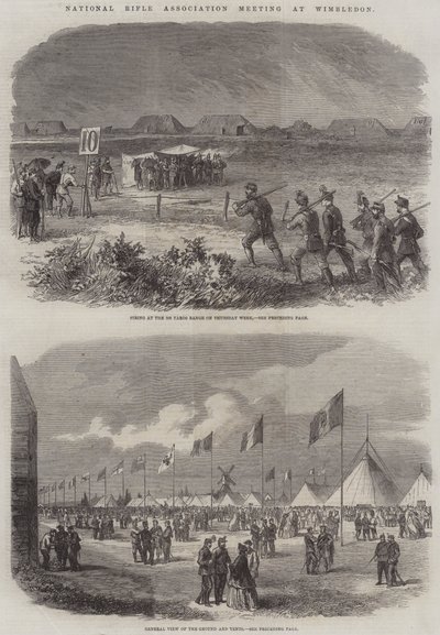 National Rifle Association Meeting i Wimbledon (gravyr) av English School