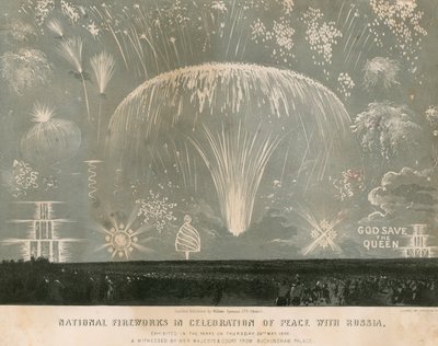 Nationella fyrverkerier för att fira fred med Ryssland, 29 maj 1856 av English School