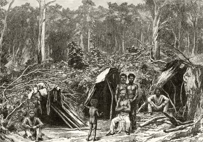 Native Aborignie Encampment, c.1880, från 