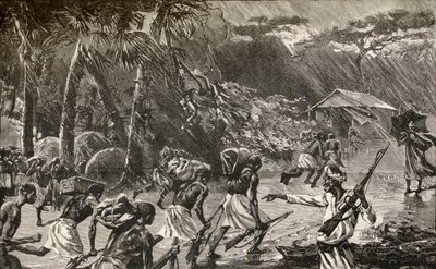 Infödda bärare i Sir Henry Morton Stanleys Emin Pasha Relief Expedition i Afrika 1886 till 1889 av English School