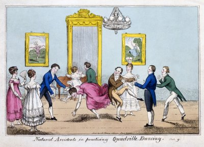 Naturolyckor vid utövande av Quadrille Dancing, pub. klart av English School