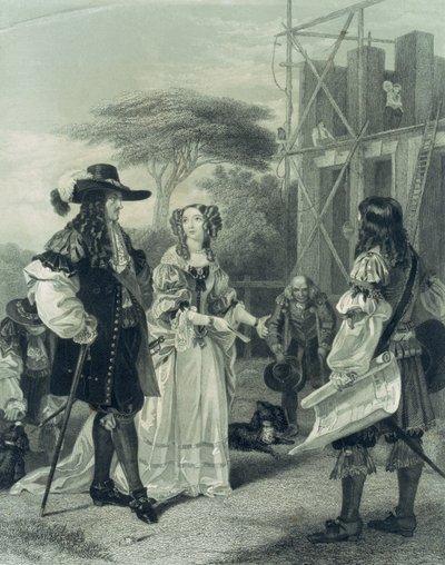 Nell Gwynn övertalar Charles II att bygga ett sjukhus, av English School
