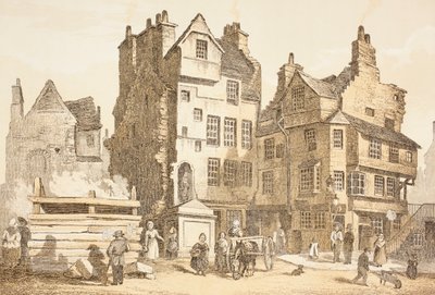 Netherbow House, Edinburgh som det var 1843, från 