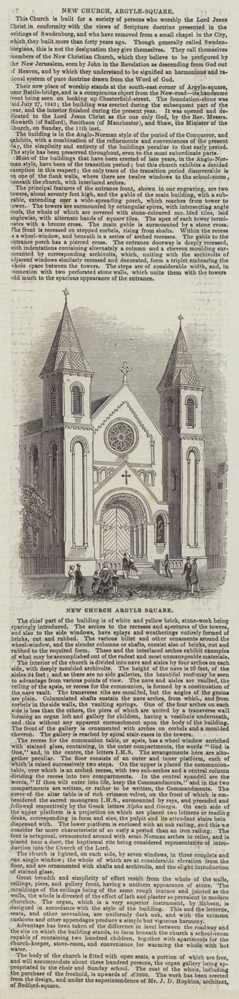 Nya kyrkan, Argyle-Square (gravyr) av English School