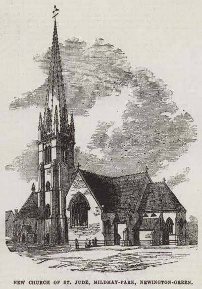 New Church of St Jude, Mildmay-Park, Newington-Green (gravyr) av English School