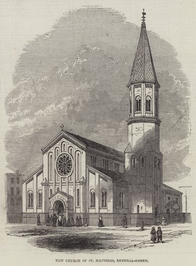 New Church of St Matthias, Bethnal-Green (gravyr) av English School