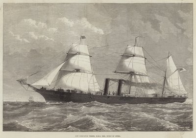 Nytt sändningsfartyg, HMS Iris, byggt av stål av English School