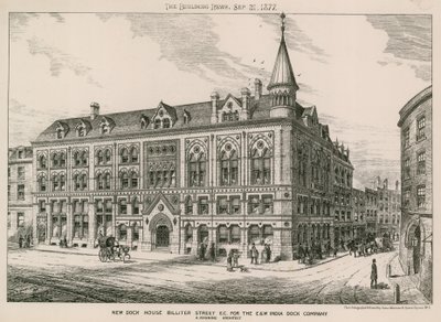 New Dock House Billiter Street, London EC, för East and West India Dock Company av English School