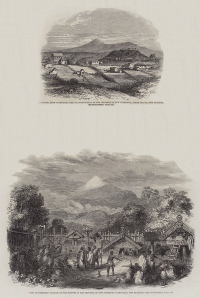 New Plymouth i Nya Zeeland (gravyr) av English School