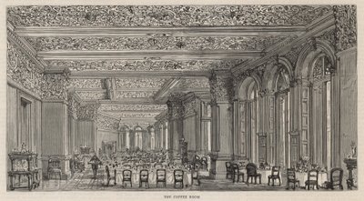 Ny byggnad av Constitutional Club i Northumberland Avenue: Kafferummet av English School