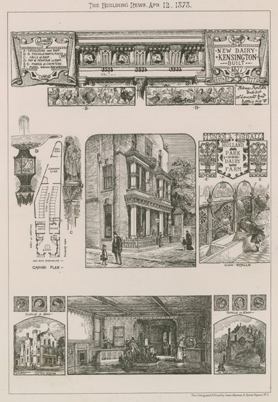 Nytt mejeri, Kensington, byggt 1777 av English School
