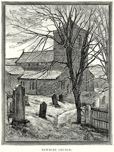 Newburns kyrka (gravyr) av English School