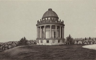 Newbury: Tempel, Highclere (Lithografie) von English School