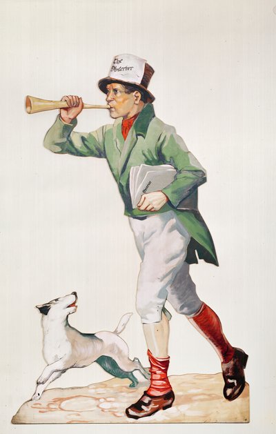 Newsboy som säljer 