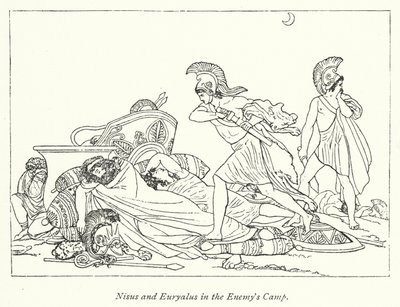 Nisus och Euryalus i fiendens läger (foto) av English School
