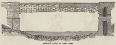 Nore Viaduct, Waterford och Kilkenny Railway (gravyr) av English School