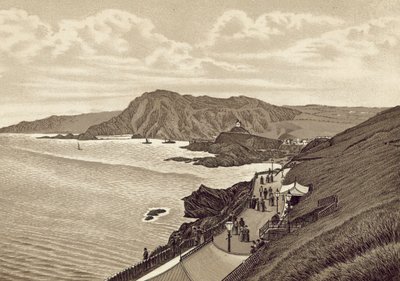 North Devon: Lantern Hill och Hillsboro, East Parade (litografi) av English School