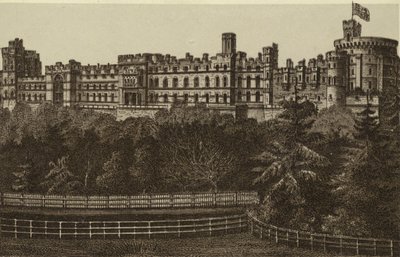 North Front, Windsor Castle (litho) av English School
