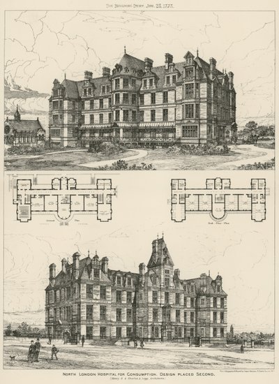 North London Hospital for Consumption, design placerad på andra plats av English School