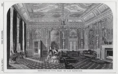 Northumberland House, Strand, Glassalongen (gravyr) av English School