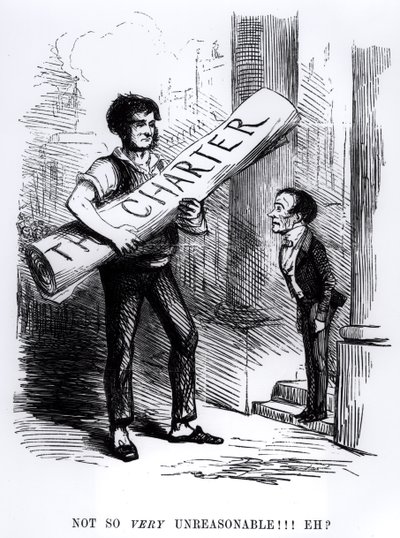 "Not So Very Oreasonable, Eh", tecknad serie från Punch Magazine, 1848 (gravyr) (bw foto) av English School