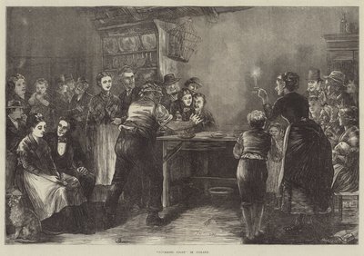 "November Night" på Irland (gravyr) av English School