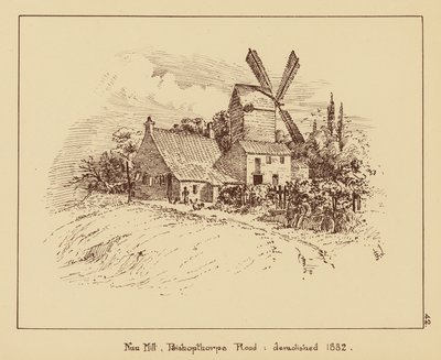 Nun Mill, Bishopthorpe Road, riven 1882 (litho) av English School
