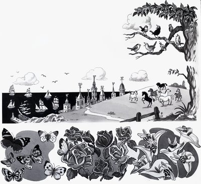 Illustration av barnvisor av English School
