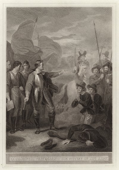 O Cromwell undertrycker myteriet i armén av English School