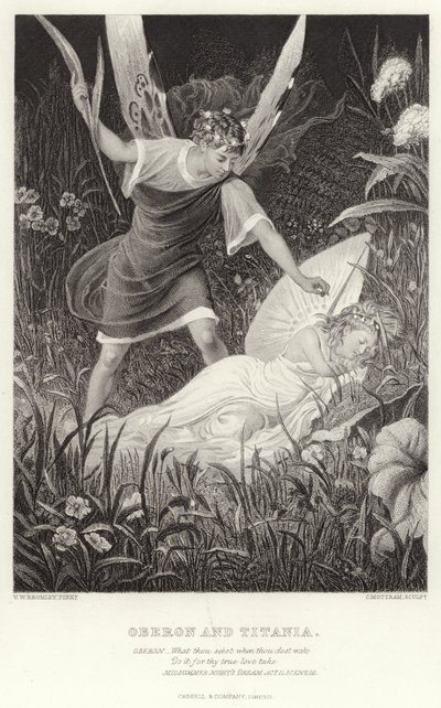 Oberon och Titania, Midsommarnattsdröm, akt II, scen III av English School