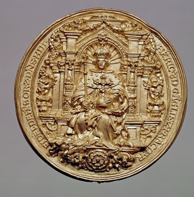 Framsidan av Henrik VIII:s (1491-1547) sigill (guld) (se 181809 för baksidan) av English School