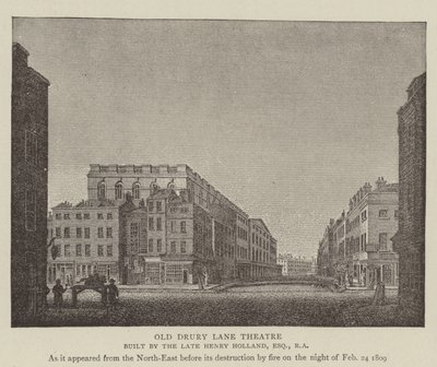Old Drury Lane Theatre (gravyr) av English School
