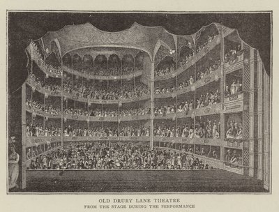 Old Drury Lane Theatre (gravyr) av English School