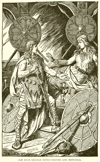 Gamla högtyska typer--Sigurd och Brunhild av English School
