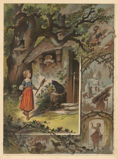 Gamla gåsmamman (chromolitho) av English School
