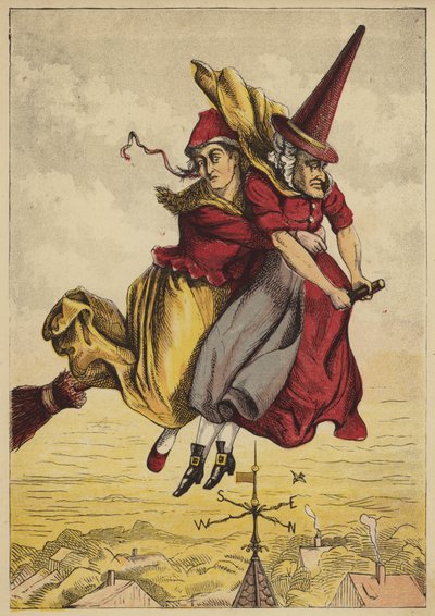 Gammelmor gås (färgad gravyr) av English School