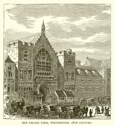 Old Palace Yard, Westminster, 1700-talet av English School