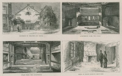 Old Richmond Theatre och Edmund Keans hus, som nu rivs av English School