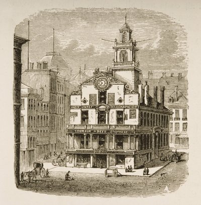 Old State House, Boston, ca 1870, från 
